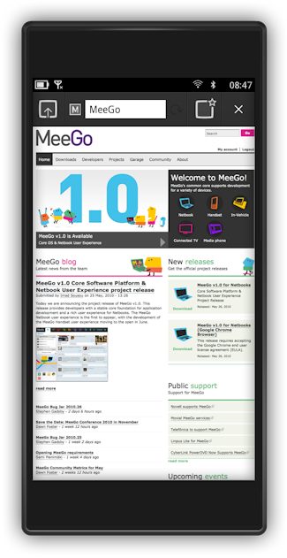 MeeGo Handset UX Screenshot