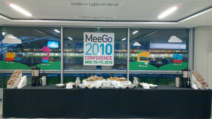 Breakfast at the conference.