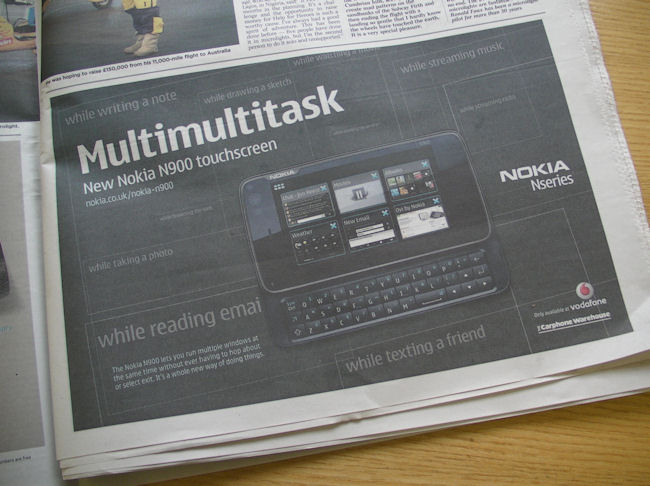 N900 Ad in the Times
