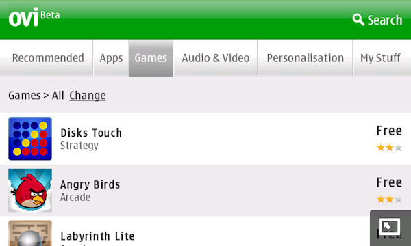 Ovi Store Games