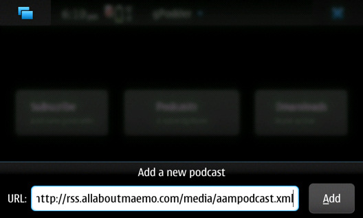gPodder add feed