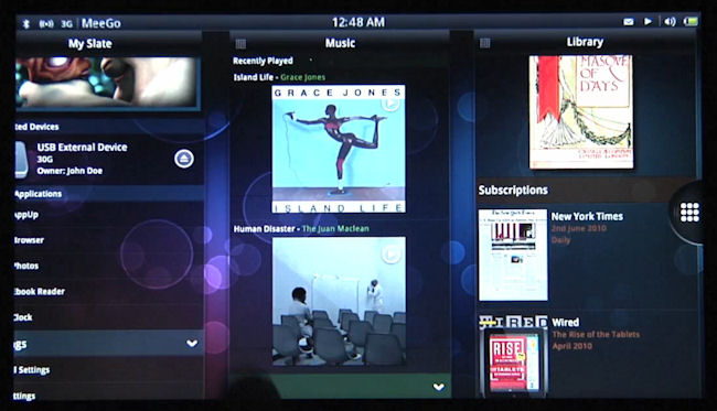 MeeGo Tablet UI